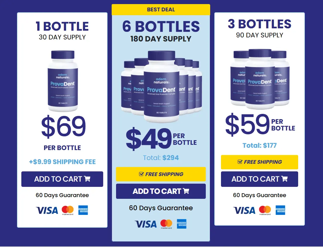 ProvaDent pricing and order options